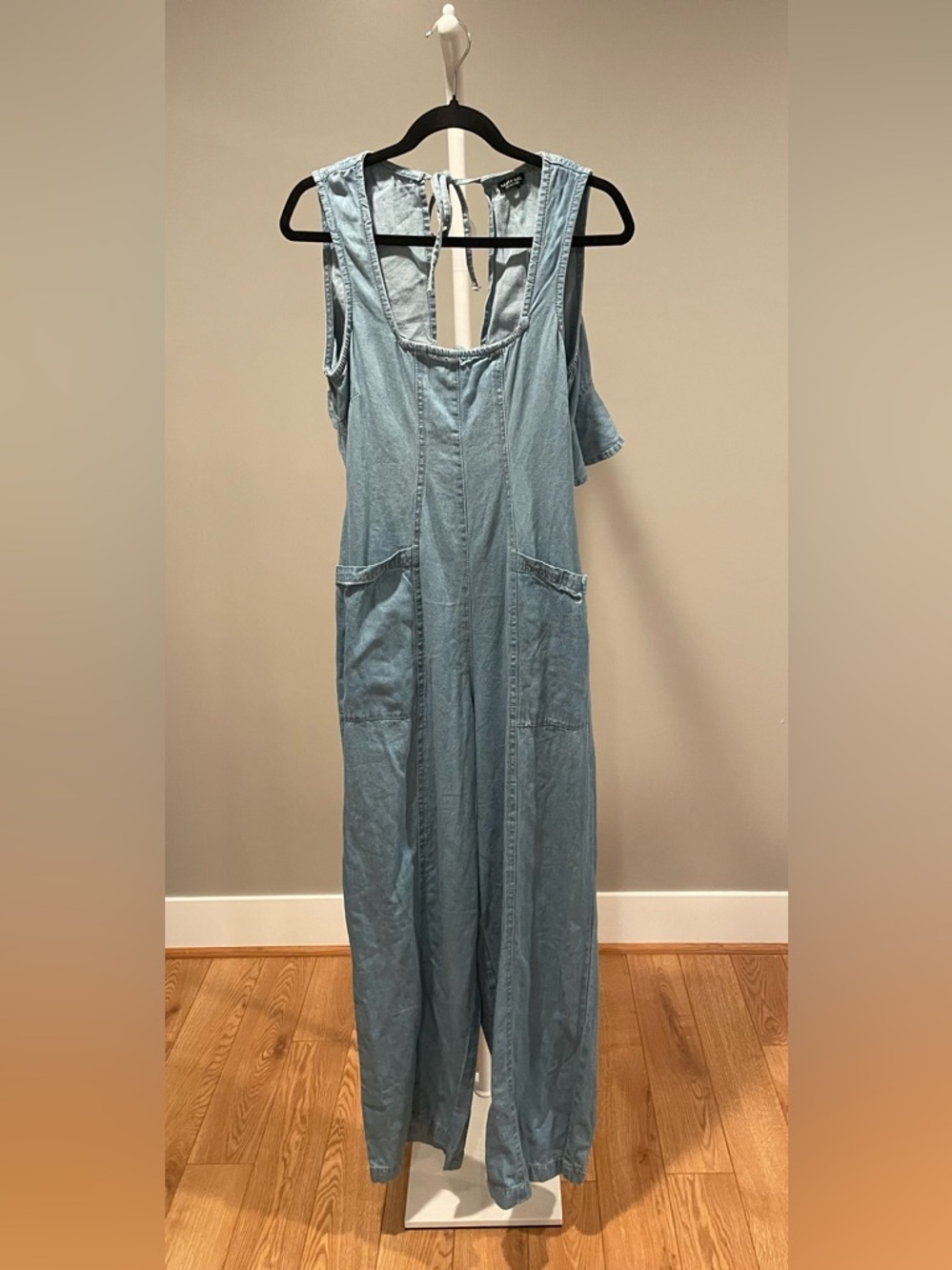 Nasty Gal Blue Denim Jumpsuit Size 8